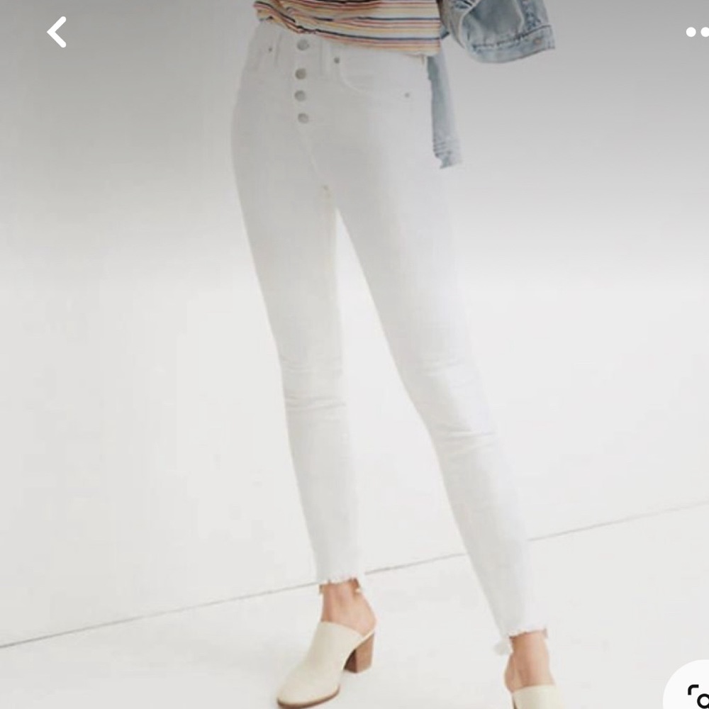 Madewell 9” Mid-Rise Button Front Skinny Jeans Size 28